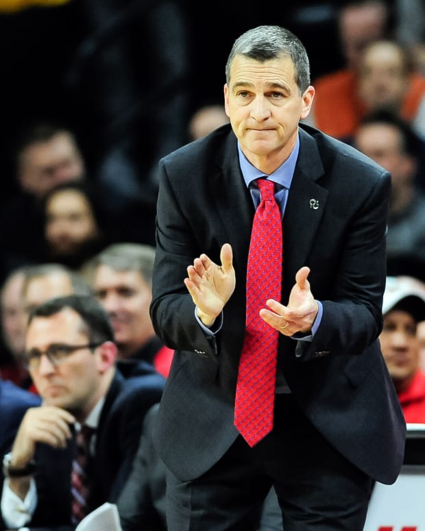 Jan 19, 2017; Iowa City, IA, USA; Maryland Terrapins head coach Mark Turgeon reacts during the second half against the Iowa Hawkeyes at Carver-Hawkeye Arena. Maryland won 84-76. Mandatory Credit: Jeffrey Becker-USA TODAY Sports